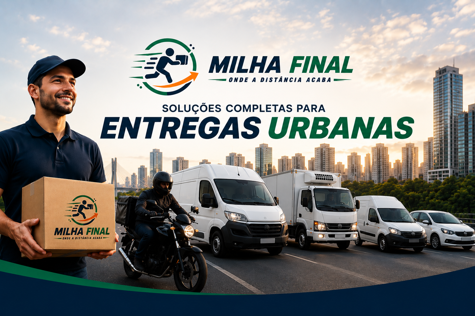 Entregador urbano com tecnologia